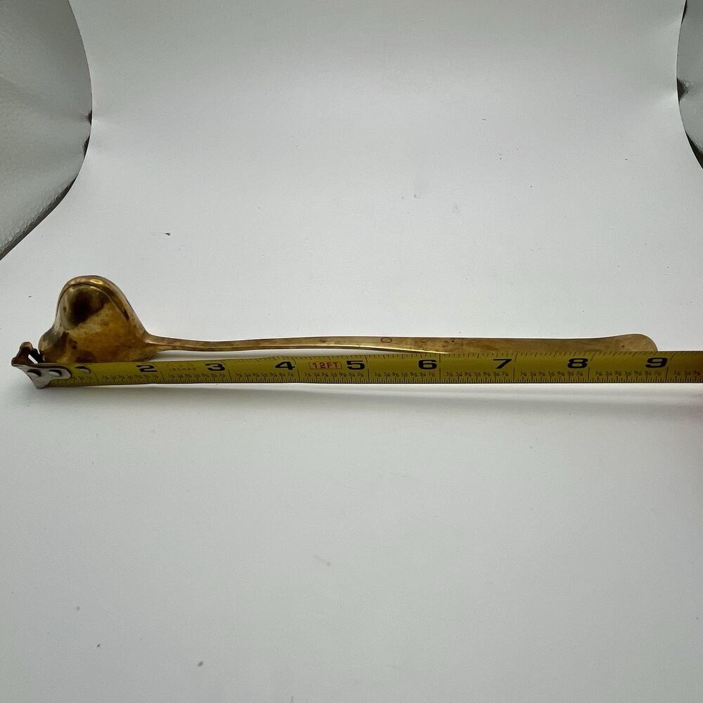 Vintage Solid Brass Candle Snuffer Bell Shape 9” Made In India Cottagecore Decor - Picture 11 of 13